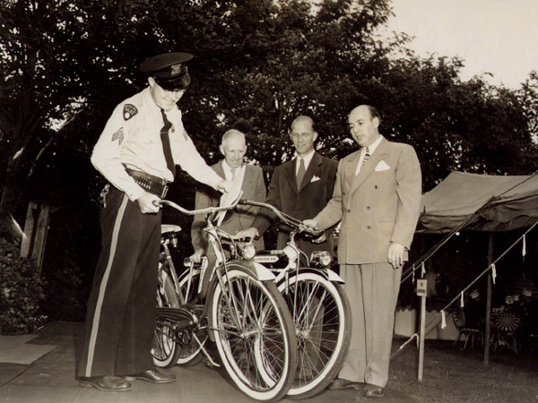 police officer with bicycle